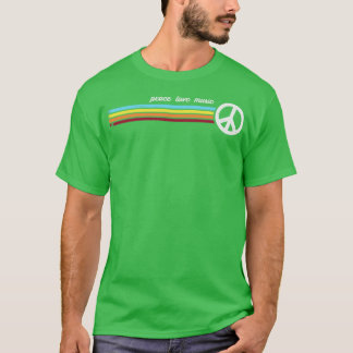 Retro Stripes Muziek T-shirt