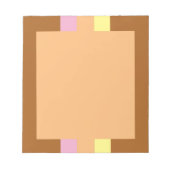 Retro Stripes Notitieblok (Sinaasappel Multi) (Voorkant)