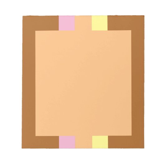 Retro Stripes Notitieblok (Sinaasappel Multi) (Voorkant)