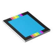 Retro Stripes Notitieblok (zwart en neon) (Schuin)