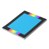 Retro Stripes Notitieblok (zwart en neon) (Linkerzijde)