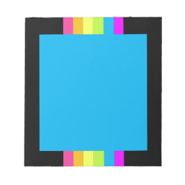 Retro Stripes Notitieblok (zwart en neon)