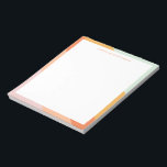 Retro Stripes Oranje Mint Pastel Persoonlijke naam Notitieblok<br><div class="desc">Retro Stripes Oranje Mint Pastel Notitieblok van persoonlijke naam</div>
