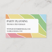 Retro Stripes Pastels Rainbow Minimalistisch Visitekaartje (Achterkant)
