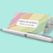Retro Stripes Pastels Rainbow Minimalistisch Visitekaartje