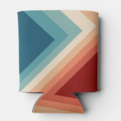 Retro Stripes Patroon van 70 s Blikjeskoeler (Achterkant)