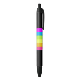 Retro Stripes Pennen (Zwart & Neon Multi)
