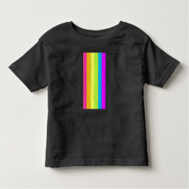 Retro Stripes Peuter T-shirt Zwart & Neon Multi