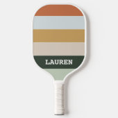 Retro Stripes Pickleball Paddle (Voorkant)