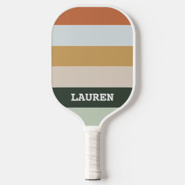 Retro Stripes Pickleball Paddle