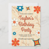 Retro Stripes Picknick Verjaardag Kaart (Voorkant)