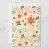 Retro Stripes Picknick Verjaardag Kaart (Achterkant)