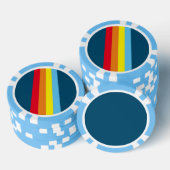 Retro Stripes Poker Chips (Navy Blue Multi) (Opstapeling)