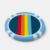 Retro Stripes Poker Chips (Navy Blue Multi) (Enkel)