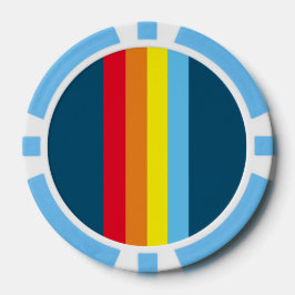Retro Stripes Poker Chips (Navy Blue Multi)
