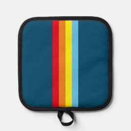 Retro Stripes Pot Houder (Navy Blue Multi)