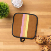 Retro Stripes Pot Houder (Sinaasappel Multi) (Top down)