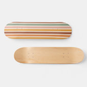 Retro Stripes Rainbow Groovy 70s stijl Persoonlijk Skateboard (Horizontaal)