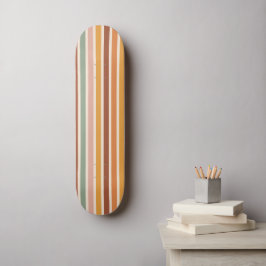 Retro Stripes Rainbow Groovy 70s stijl Persoonlijk Skateboard