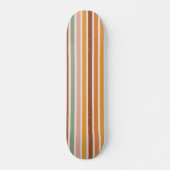 Retro Stripes Rainbow Groovy 70s stijl Persoonlijk Skateboard (Voorkant)