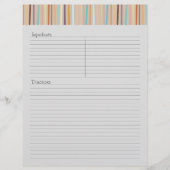 Retro Stripes Recipe Letterhead (Voorkant)