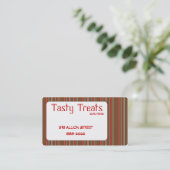 Retro Stripes Rond Lijst Visitekaartje (Staand voorkant)