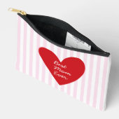 Retro Stripes Rood & Roze Beste Moeder Ooit Etui (Open)