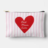 Retro Stripes Rood & Roze Beste Moeder Ooit Etui (Voorkant)