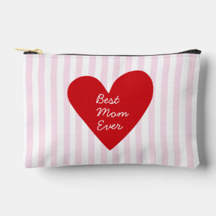 Retro Stripes Rood & Roze Beste Moeder Ooit Etui