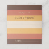 Retro Stripes Seventies Cream Beige 60s 70s Plaatskaartje (Buitenkant ongevouwen)