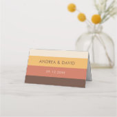 Retro Stripes Seventies Cream Beige 60s 70s Plaatskaartje (Achterkant)