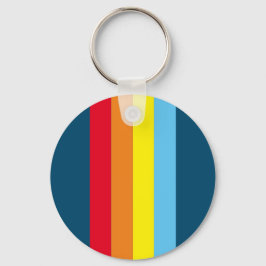 Retro Stripes Sleutelhanger (Navy Blue Multi)