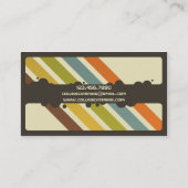 Retro Stripes - Stijl 2 Visitekaartje (Achterkant)