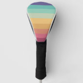 Retro Stripes Stijlvolle Lijnen Gestreept 70s 80s  Golfheadcover (Voorkant)