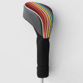 Retro Stripes Stijlvolle Lijnen Gestreept 70s 80s Golfheadcover (Schuin)