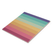 Retro Stripes Stijlvolle Lijnen Gestreept 70s 80s Tegeltje (Zijkant)