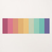 Retro Stripes Stijlvolle Lijnen Gestreept 70s 80s  Yogamat (Achterkant (horizontaal))