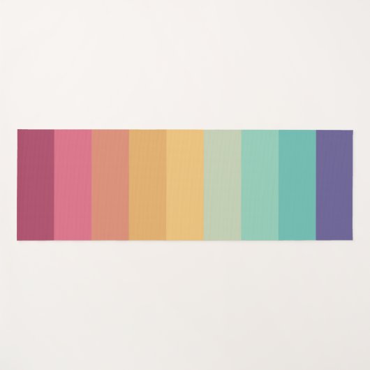 Retro Stripes Stijlvolle Lijnen Gestreept 70s 80s  Yogamat (Voorkant (horizontaal))