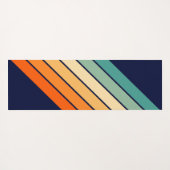 Retro Stripes Stijlvolle Lijnen Gestreept 70s 80s  Yogamat (Achterkant (horizontaal))