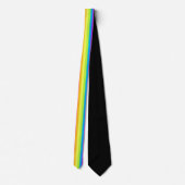 Retro Stripes Stropdas (Zwart & Neon Multi) (Achterkant)