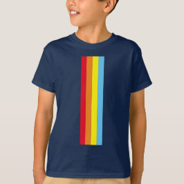 Retro Stripes T-shirt voor kinderen (Navy Blue Mul