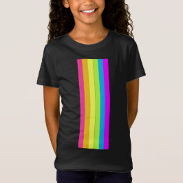 Retro Stripes T-shirt voor kinderen (zwart en neon