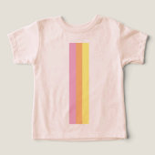 Retro Stripes T-shirt voor peuters (Sinaasappel Mu (Design voorkant)