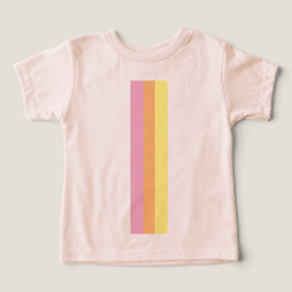Retro Stripes T-shirt voor peuters (Sinaasappel Mu