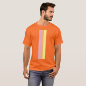 Retro Stripes T-shirt voor volwassenen (Sinaasappe (Voorkant volledig)