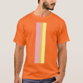 Retro Stripes T-shirt voor volwassenen (Sinaasappe (Voorkant)