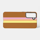 Retro Stripes telefoonhoesje (Sinaasappel Multi) Samsung Galaxy Hoesje (Achterkant horizontaal)