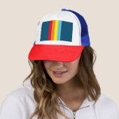 Retro Stripes Trucker Hat (Navy Blue Multi) Trucker Pet (In situ)