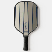 Retro Stripes Vampy Nachtjapon Kleur Pickleball Paddle (Achterkant)
