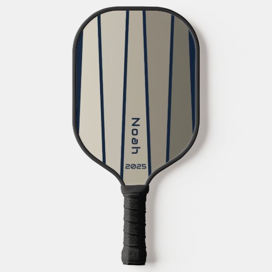 Retro Stripes Vampy Nachtjapon Kleur Pickleball Paddle (Achterkant)